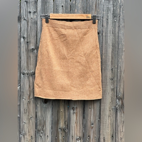 Free People Mod Wrap Skirt inCaramel  Heather - Picture 13 of 14